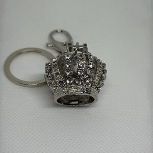 Elegant Silver Crown Keychain